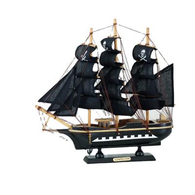 China China China Gift Items Import Products 33Cm Pirate Mediterranean Style Ornaments Crafts Home Decoration Sailboat Model Wooden for sale