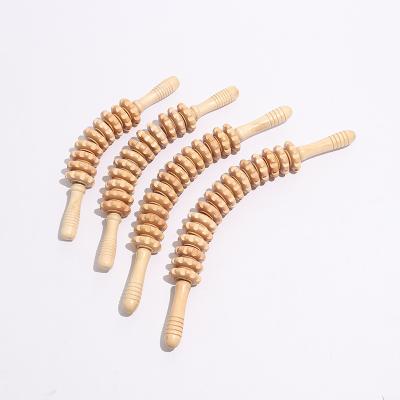 China China Folding Solid Wood Back Massager Stick Yoga Health Roller Device Factory Wholesale Wireless Back Massager for sale