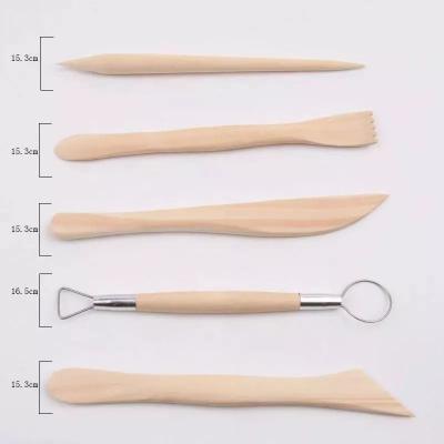 China 5 Piece Set Polymer Clay Carving Pottery Clay Tools Pottery Tool Promotional Gift Set Clay Tools for sale