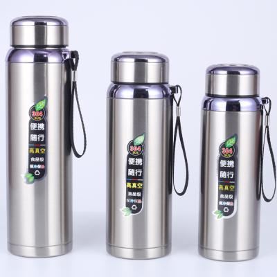 China Business OEM 14oz Multi Purpose Thermos Water Bottle Custom With Strap Tea Infuser Vacuum Insulated Stainless Steel Water Tumbler Bottles for sale