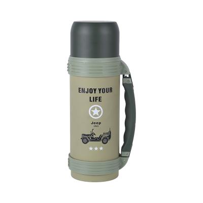 China New Camouflage Bullet Head PORTABLE Outdoor Stainless Steel Vacuum Flask Clamp Portable Water Cup for sale