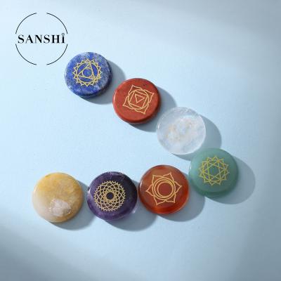 China Nautical Hot Sale Healing Crystals Seven Chakra Stones Meditation Crystals Healing Stones Set With Gift Box for sale