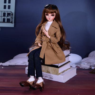 China Selling 1/3 Doll 60cm BJD Doll Interactive Whole Fashion Pure Mink Fur Coat Fur Clothes Colored For DIY Dolls Gift Box for sale