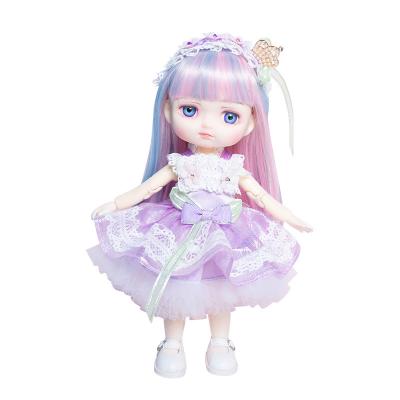 China 8 Mode BJD/OB11 Interactive Room Dolls Detachable Joint Dress Change Eyes Hair Girl Gift ABS Enamel Lovely Girl for sale