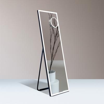 China Bright China Custom Design Decorative Wall Dressing Standing IR Sensor Switch Floor Standing Full Length Mirror For Bedroom for sale