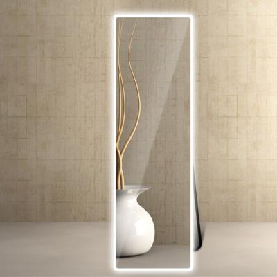 China Hotel Touch Switch Luminous Modern Smart Stand Dressing Mirror IR Mirror Sensor Switch Floor Mirror Fitness Smart Design for sale