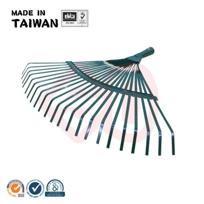 China Garden Rake Leaf Aluminum Handle Plastic Handle Garden Rake for sale