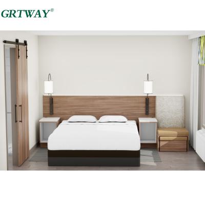 China GRT6194 Modern Hotel Bedroom Furniture Manufacturer For Sale Modern Wyndham Garden Custom Beds Hotel Furniture for sale