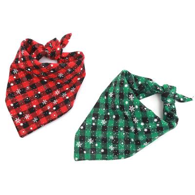 China Sustainable Double Layer Neck Pet Accessories Dog Christmas Collar Scarf for sale