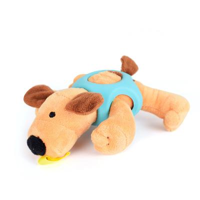 China Amazon Hot Selling Stuffed Dog Squeaky Toy Squeaky Rubber Nose Dog Amusement Toy for sale