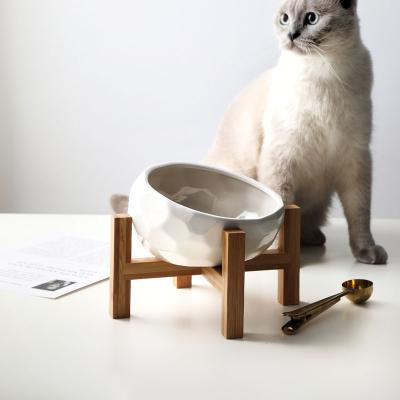 China Anti Vomiting And Neck Protection Elevated Sustainable Pet Feedr Bowl Titled Cat Food Bowl for sale