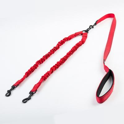 China Nylon Rope Dog Leash Double Handle Quick Release Punch Explosion Proof Reflective Pull Rope for sale