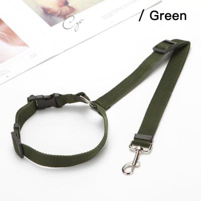 China Padded Adjustable Safety Training Print Traction Rope Strap Pet Neck Collar Leashes Dog Car Seat Belt for sale