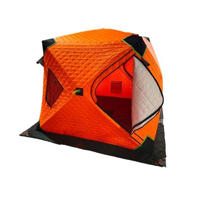 China Outdoor Winter Fishing Hot Sale Winter Insulated Ice Fishing Shelter Portable Automatic Thermal Ice Fishing Tent for sale