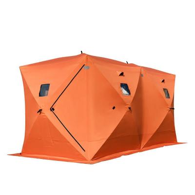 China Outdoor Winter Fishing 8-10 Person Winter Ice Fishing Luxury Drinking Tent Our Door Fishing Shelter for sale