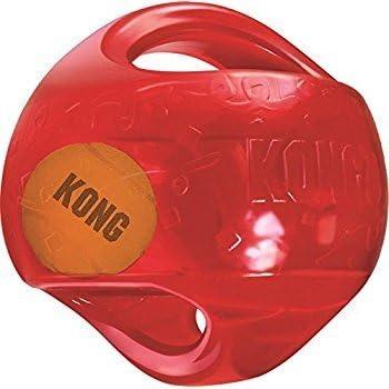 China Dogs KONG  Dog Toy Jumbler Ball Shape Tennis Football  Inside 2-in-1 Squeaker Colors Vary for sale