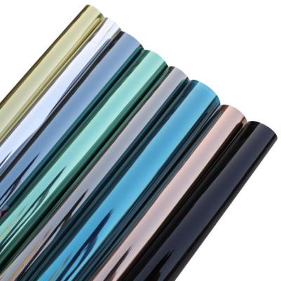 China Self-adhesive Silver Material Solar Self-adhesive Film Material Reflective Decorative Privacy Mirror Mirror Privacy Film PET Solar Film For Window for sale