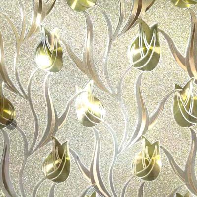 China Self Adhesive Rose Gold Flower PVC Decorative Film G027A for sale