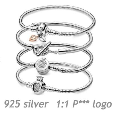 China Other Factory wholesale original Jewelry  snake bone chain Amulet 925 Sterling Silver Charm bracelet  Fit DIY Paandoraly with 1:1 for sale