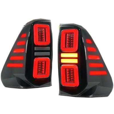 China ABS Plastic+led High Quality Car Accessories Body Kit Led Rear Lamp Taillight For Toyota HILUX REVO 2015-2021 back light tail light upgrade for sale