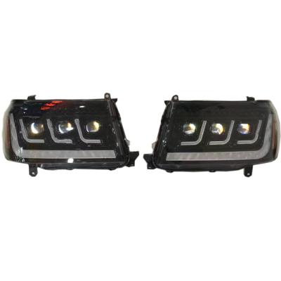 China ABS Plastic New Design Car Led Three Lens Head Light Headlight For Toyota Land cruiser lc100 1998-2007 Head Lamp Front Light Modified for sale