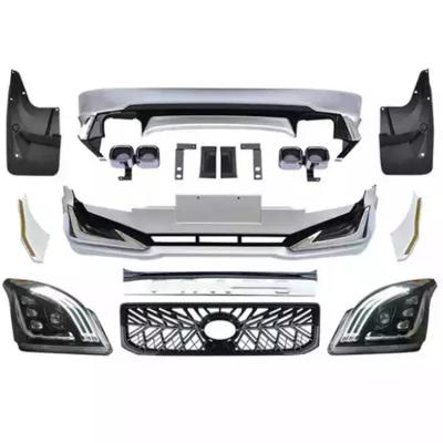 China Abs+LED+ Plastic car accessories conversion fj120 body kit for land cruiser prado lc120 2003-2009 front rear bumper grille led headlight kit for sale