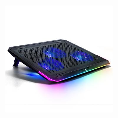 China 2022 Alloy+ABS Laptop Cooler Plastic Popular Stand Cooling Pad For Laptop Cooler Stepless Angle RGB Speed ​​Adjustable Radiator for sale