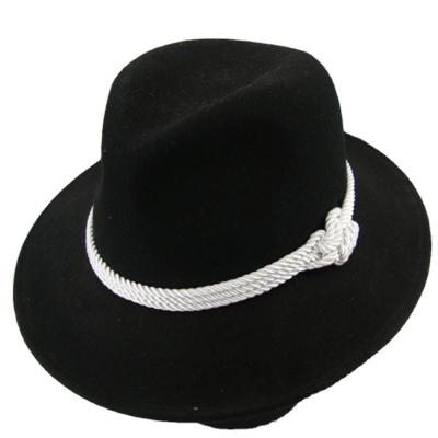 China wholesale elegant 100% wool hat fashion china australian design 100% wool felt Fedora Black Felt Cowboy Hats for sale for sale