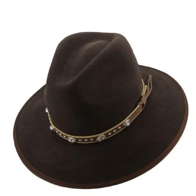 China 100% Wool Fashion Hat Manufacturers Direct Selling Australian Stylish Formal Hats Felt 100% Wool Fedora Hat for sale