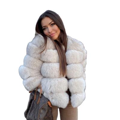 China free shipping Anti-wrinkle fashion winter warm women coat real fox fur jacket natural winter thick warm fox fur coat jackets for sale