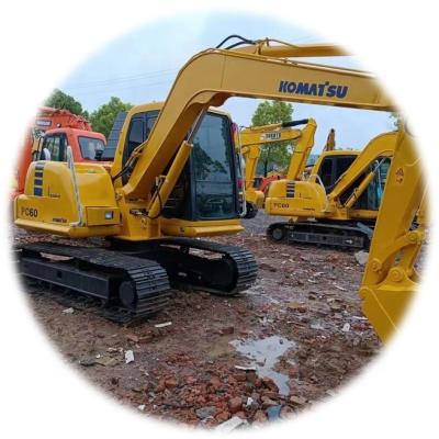 China Hot Sale Low Price 90% New Komatsu PC60 Used Excavator /second-hand Digger 6 ton 0.32m²; ³ for sale