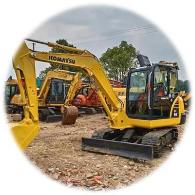 China Hot Sale Low Price 90% New Komatsu PC56 Used Excavator /second-hand Digger 6 ton 0.22m²; ³ for sale