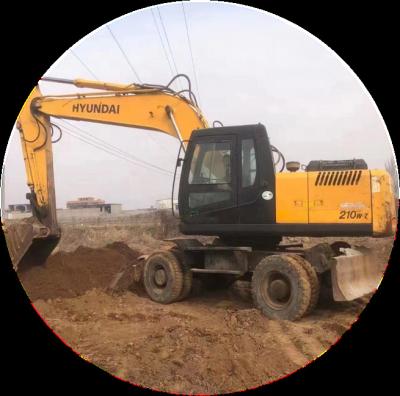 China South Korea High Quality Second Hand Wheel Excavator Hyundai R210W-7 R210W-9 Made in Korea 21 ton 0.92m²; ³ for sale