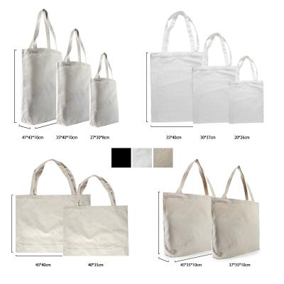 China High Quality Eco-friendly Custom Printed Logo Standard Size Shopping Eco Tote 5oz 8oz 10oz Cotton Canvas Bags for sale