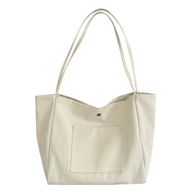 China Other Factory Wholesale Empty Canvas Bag Customized Advertising Customized Logo By Print Canvas Bag Female Spot Order for sale