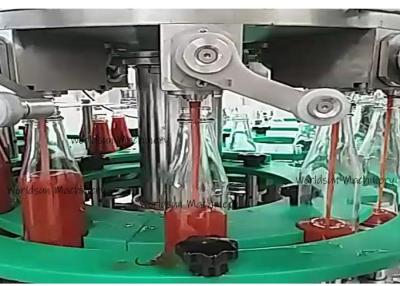 Cina Macchina di rifornimento automatica piena del ketchup per la capsulatrice di plastica di vetro del riempitore di Rinser della bottiglia in vendita