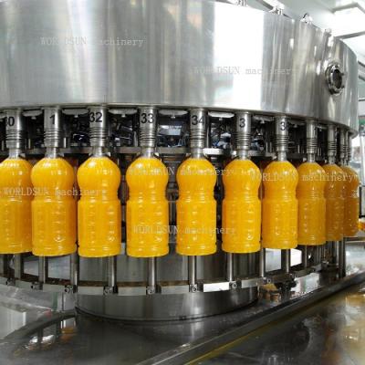 China Edelstahl 3000BPH 316 automatische vier in einem Saft mit Saft-Füllmaschine der Massensaft Füllmaschine granulierter zu verkaufen