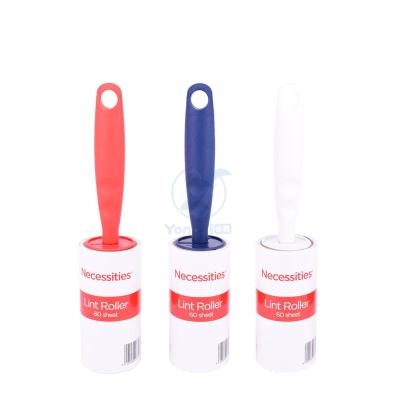 China Mini Reusable Sticky Sticky Lint Roller Manual Fiber Remover Home Cloth Pet Hair Dust Remover for sale