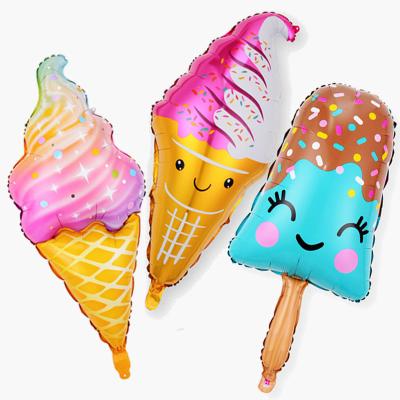 China Beauty Decorations Cartoon Balloon Cone Chocolate Ice Cream Birthday Party Decoration for sale