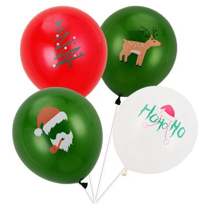 China Party Decoration 10inch White and Green Red Latex Balloons in a Bag of 50 for Christmas Parties and Home Decoration for sale