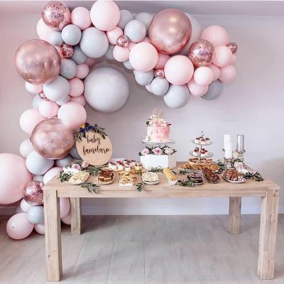 China Party Toys Macaron Latex Rose Balloon Chain is Suitable for Girls Birthday Party Decoration for sale