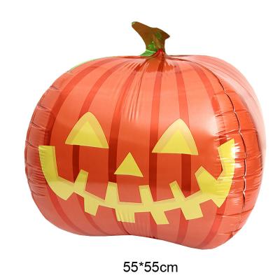 China Halloween Party Decoration Pumpkin Head Pumpkin Wine Bar Mall Party Decoration Three-Tiered United Balloon for sale