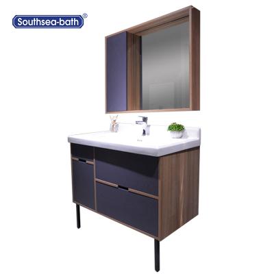 China Modern Wooden Bathroom Vanity Bath Room Cabinet Girl Freestanding Vanity for sale