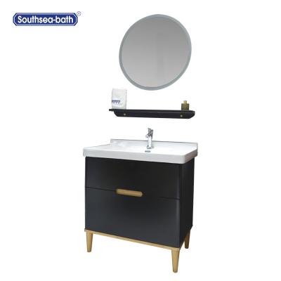 China Modern Small Freestanding Bathroom Vanity Washroom Vanity Units Bathroom Sink Set for sale