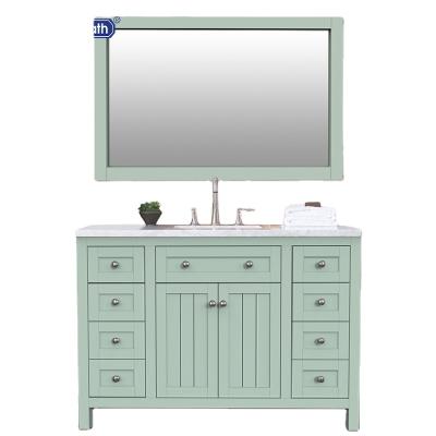 China 48 Inch Modern Antique Style Furniture Wooden Bathroom Vanity With Top for sale