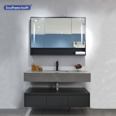 China Modern New Arrivals Cheap Bathroom Vanity Hotel Style With Led Mirror for sale