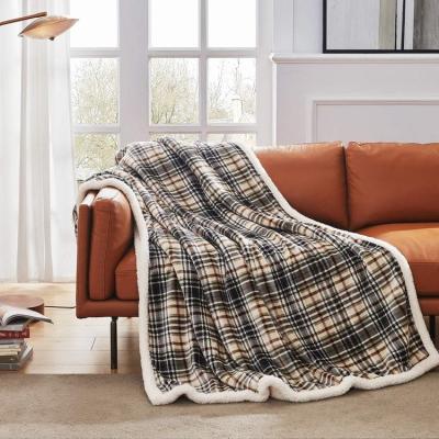 China Simply 2 Layers Super Soft Thick Wool Sherpa Wholesale Super Soft Warm Cozy Lamb Sherpa Throw Blanket for sale