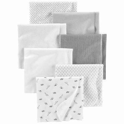 China Plain 100% Cotton Baby Blanket Wholesale Knitted Newborn Wrap Soft Wrap Covering For Sleeping for sale