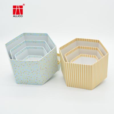 China Wholesale Handmade Cardboard Different Sized Large Paper Storage Box Nested Gift Boxes Set With Lids for sale