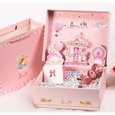 China Recycled Materials Pink Paper Logo Closure Packaging Box Paper Candle Jewelry Box Magnetic Gift Box for sale